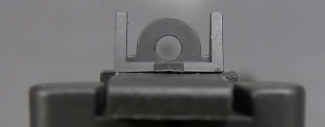 picture of rear sights on KWA mp9 airsoft gun