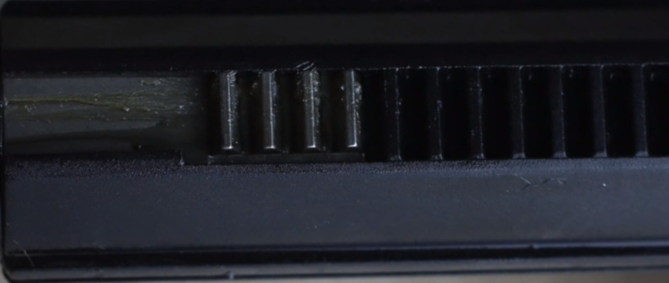 close up picture of krytac trident MK 2 crb piston showing metal teeth