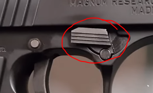 picture of take down hinge of right hand side of tokyo marui desert eagle