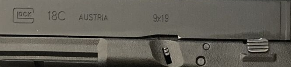 picture of umarex glock 18c airsoft pistol trademarks