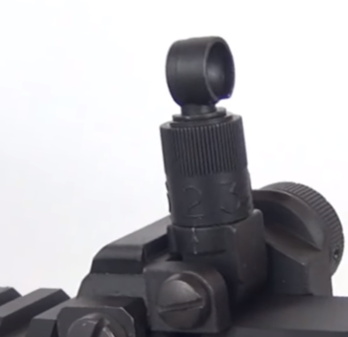 picture of rear sights on tokyo marui m4a1 mws gbbr