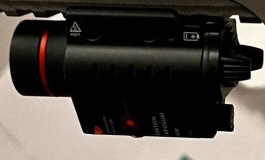 picture of feyachi lf 38 red dot laser unboxed and mounted on airsoft pistol