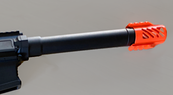 close up picture of muzzle on G&G SSG-1