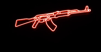picture of ak47 in neon