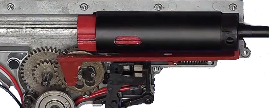 example of an airsoft aeg gearbox for demonstration purposes