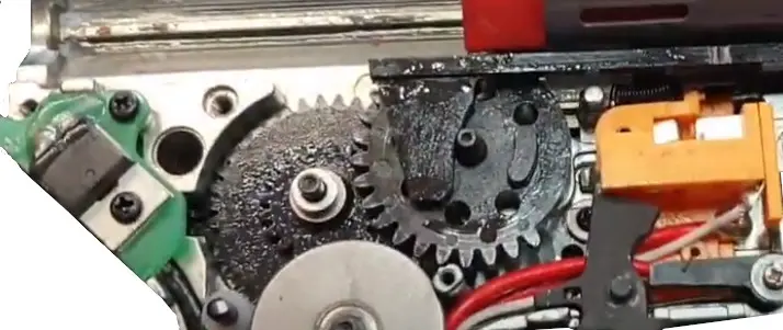 close up of opened nautilus gearbox