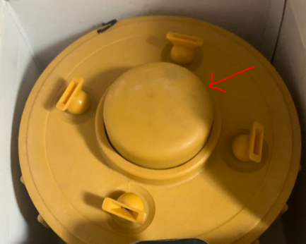 picture of airsoft landmine highlighting pressure pad activation