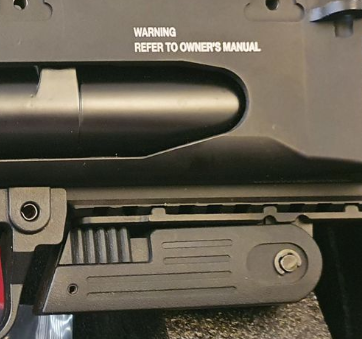 picture of ares m320 lower rail showing detachable grip