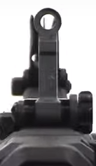 close up picture of airsoft smc9 flip up iron sights