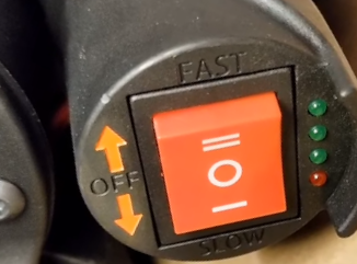 close up picture showing charge indicator on classic army m133 mini vulcan