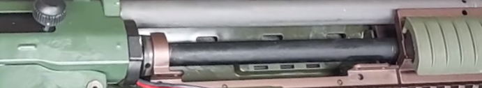 close up picture of g&g gk5c battery compartment showing size