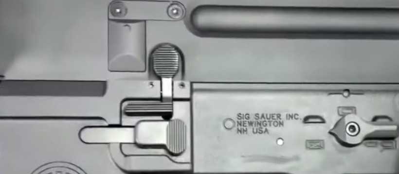picture of external controls on sig mpx aeg showing realistic details