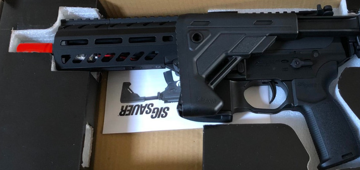 picture of sig mpx aeg airsoft gun in box