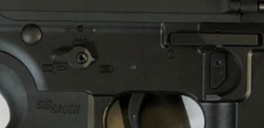 close up picture showing ambidextrous controls on sig mpx aeg airsoft gun