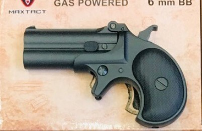 picture of maxtact derringer airsoft wild west pistol being unboxed