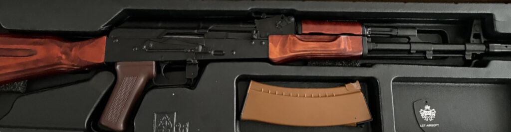 picture of lct ak74m wood model being unboxed